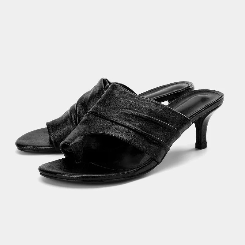 Stunning Clip Toe Pleated Sandals