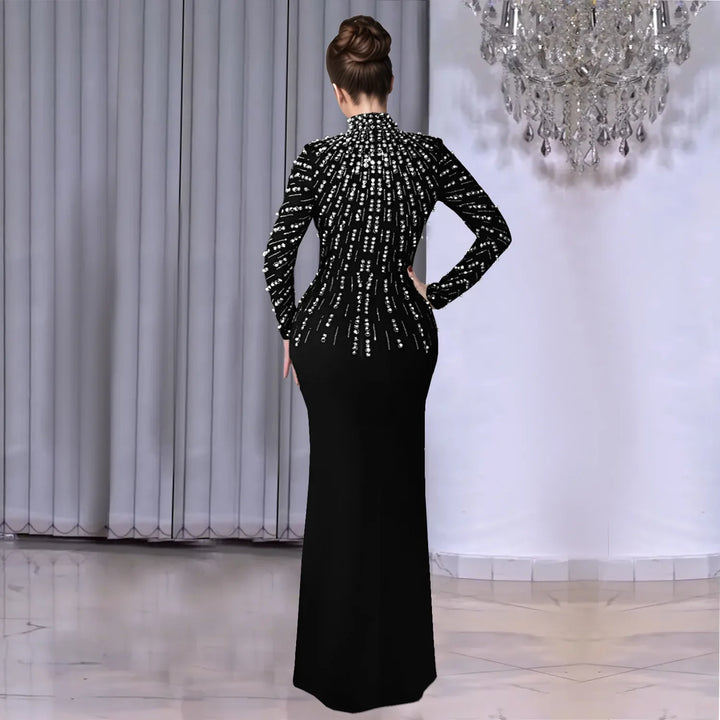 Appealing Drill Beaded Formal Party Dress