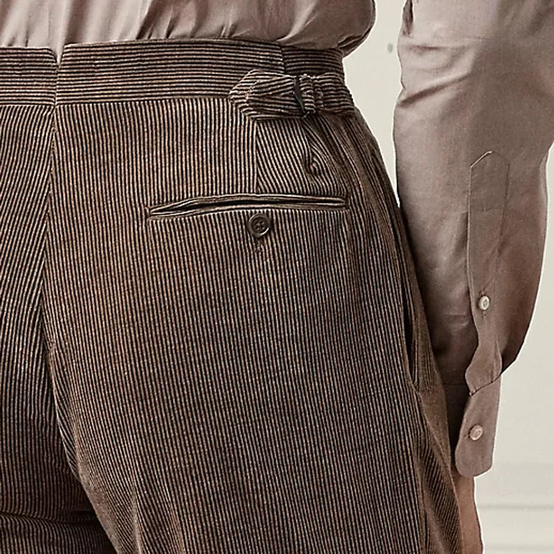 Elegant Cotton Corduroy Pants