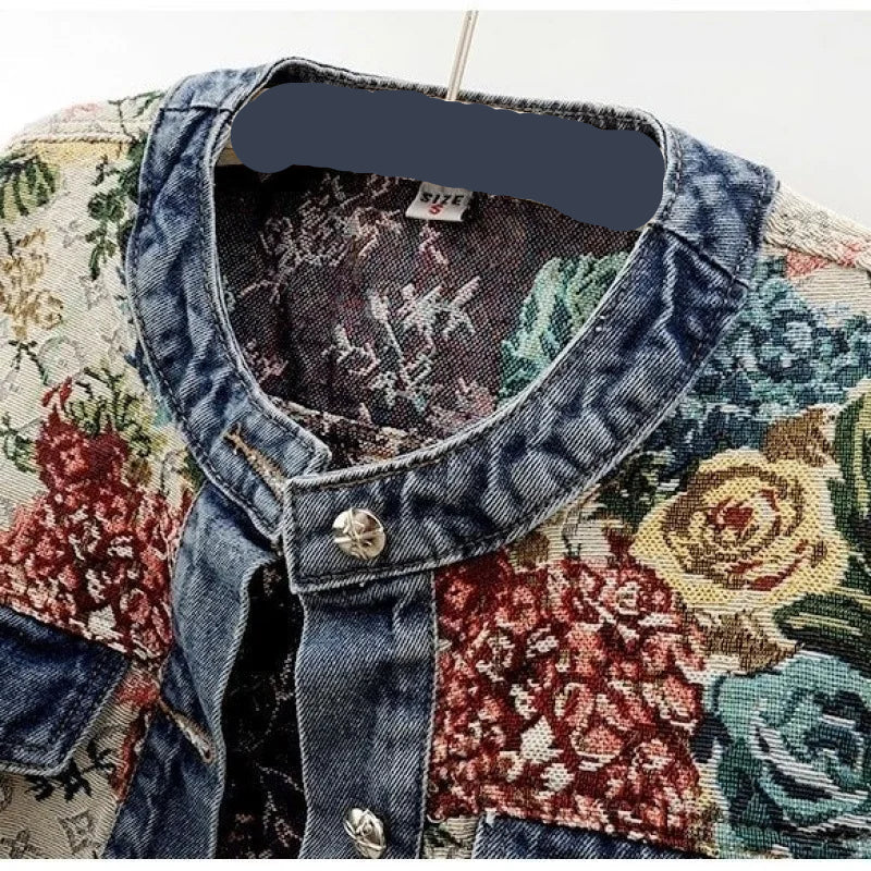 Retro Jacquard Short Jacket