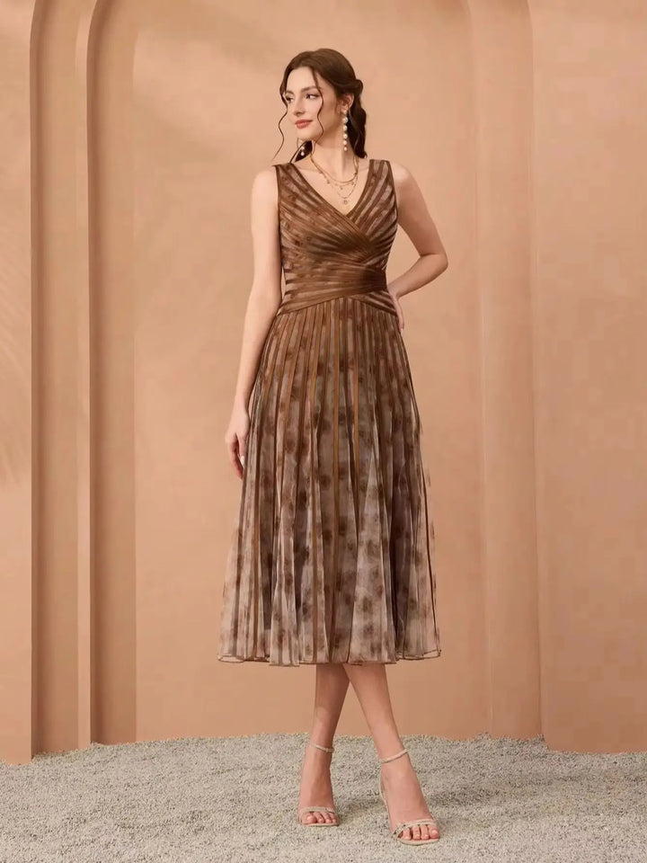 High-end Floral Printed Party Dress