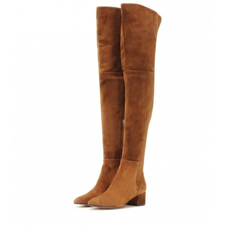 Premium Round Head Mid-heel Boots