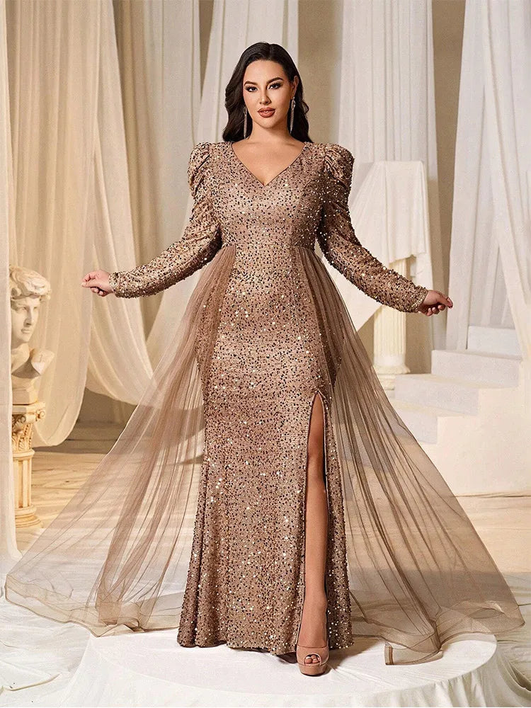 Gorgeous Sparkling V-neck Dress