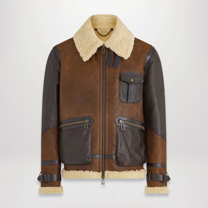 British Fashion Real Leather Casual Jacket