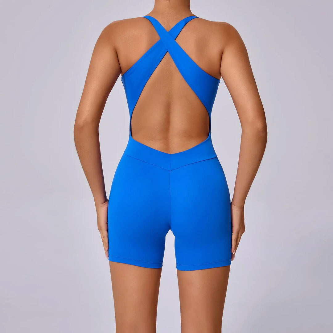 Slick One-Piece Fitness Jumpsuit