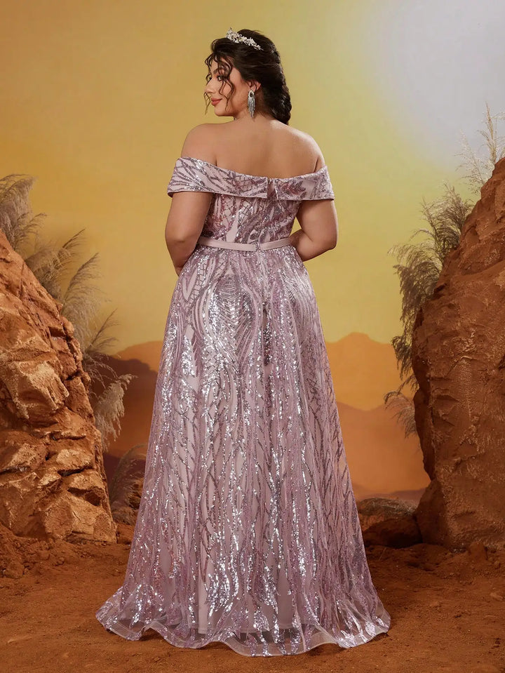 Sweet Ruffled Flowing Formal Dress