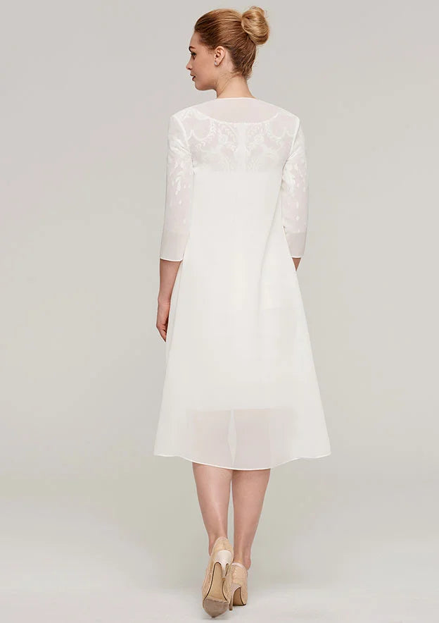 Romantic Knee-Length Mother Of Bride Dress