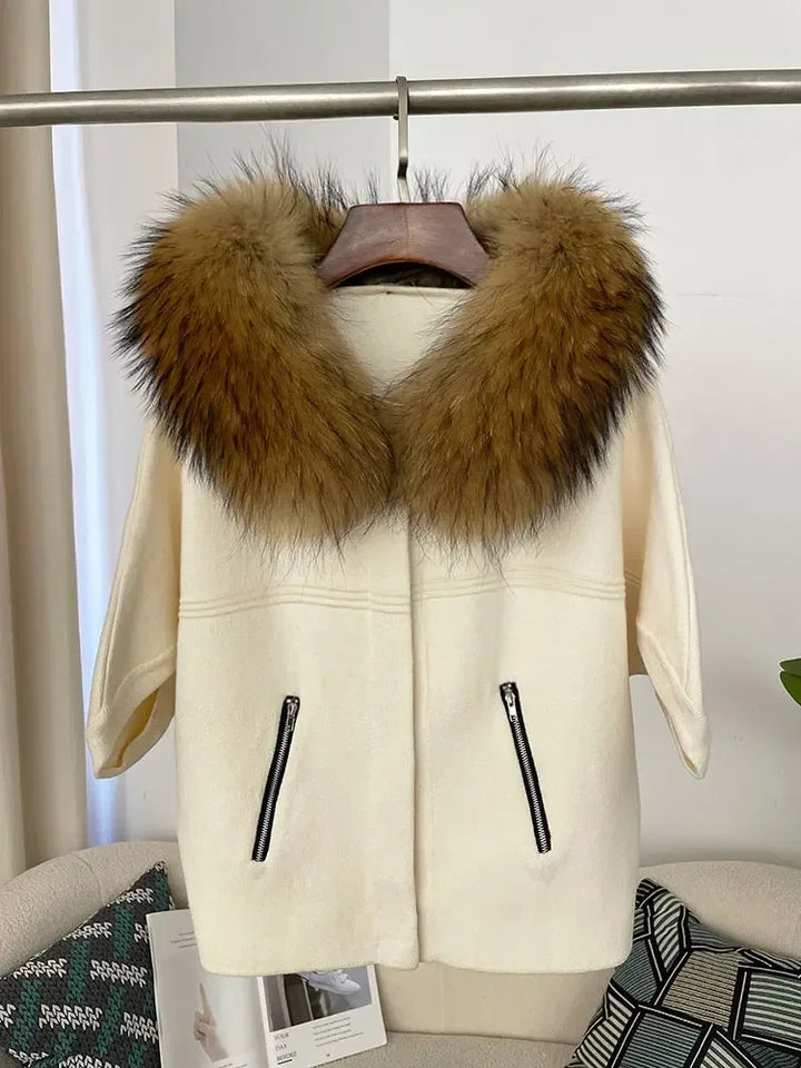 Luxurious Fur Collar Thick Warm Jacket