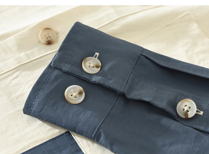 Stylish Patchwork Pure Cotton Shirt