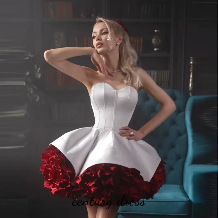 Exquisite Charming Flowers Short Prom Dress