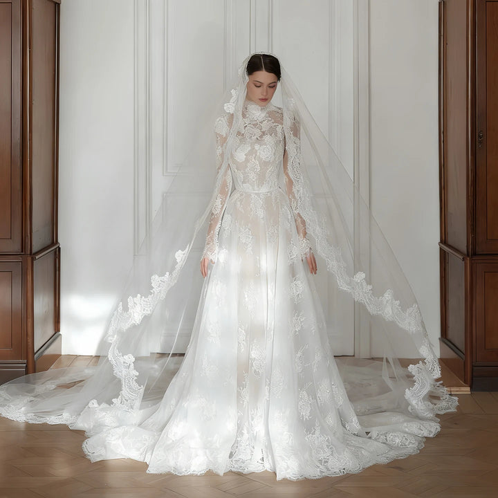 Charming A-Line Lace Wedding Couture