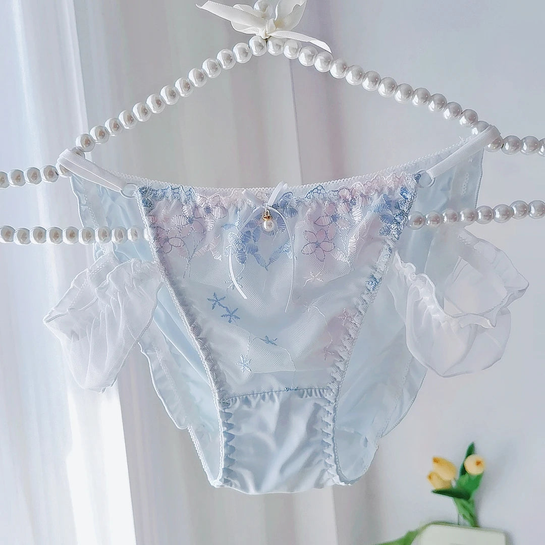 Lolita Ruffle Embroidered Low Waist Panties