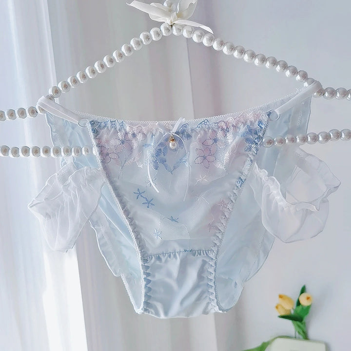 Lolita Ruffle Embroidered Low Waist Panties