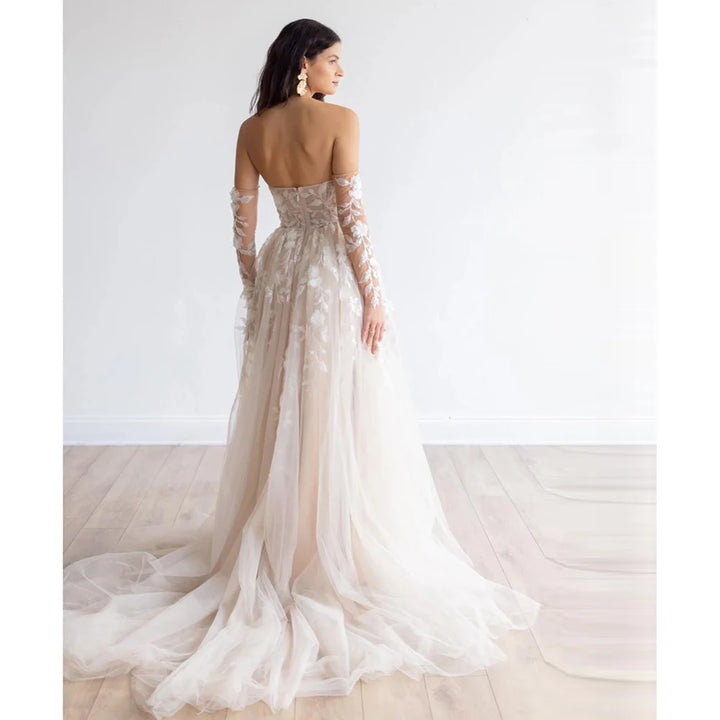 Lovely A-Line Tulle Bridal Dress