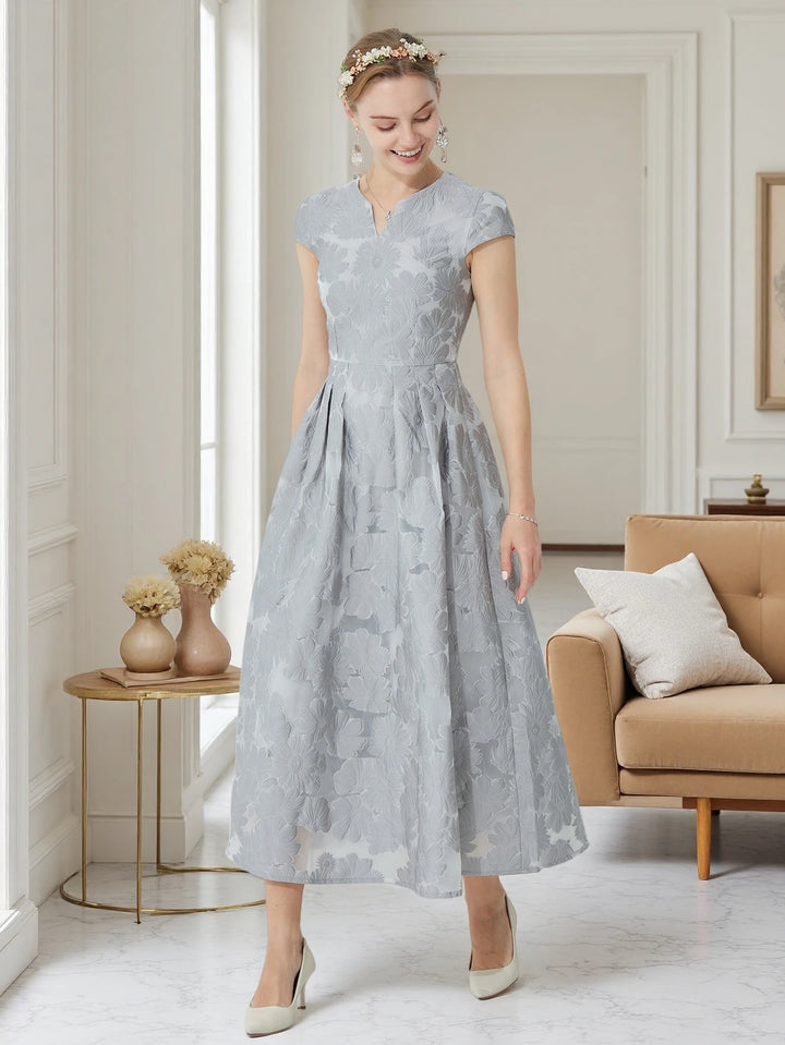 Decorous Floral Organza Maxi Dress