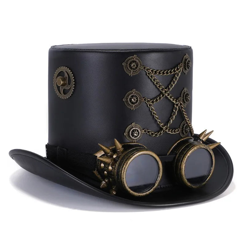 Victorian Steampunk Goggles Hat