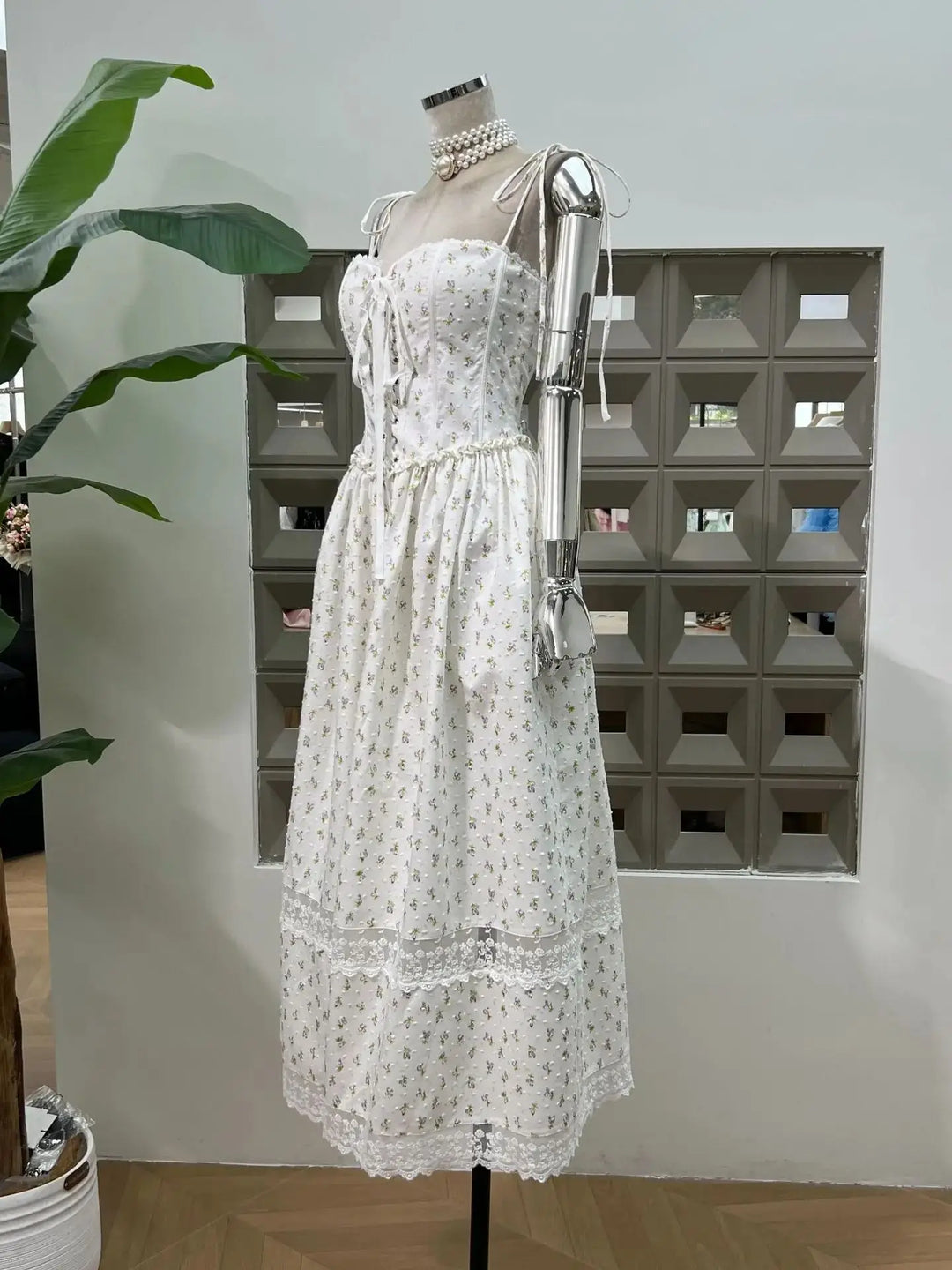 Graceful Lace Wrap Evening Gown