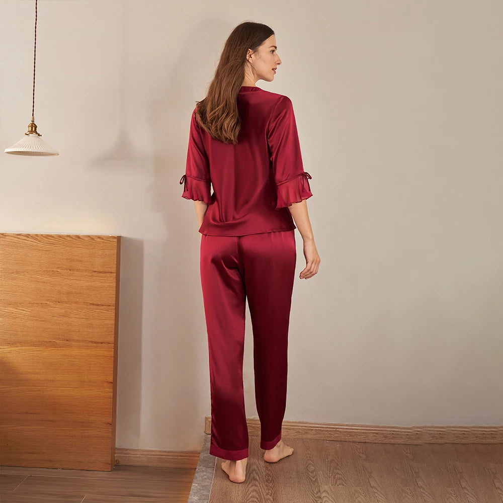 Refined Pure Silk Pajama Set