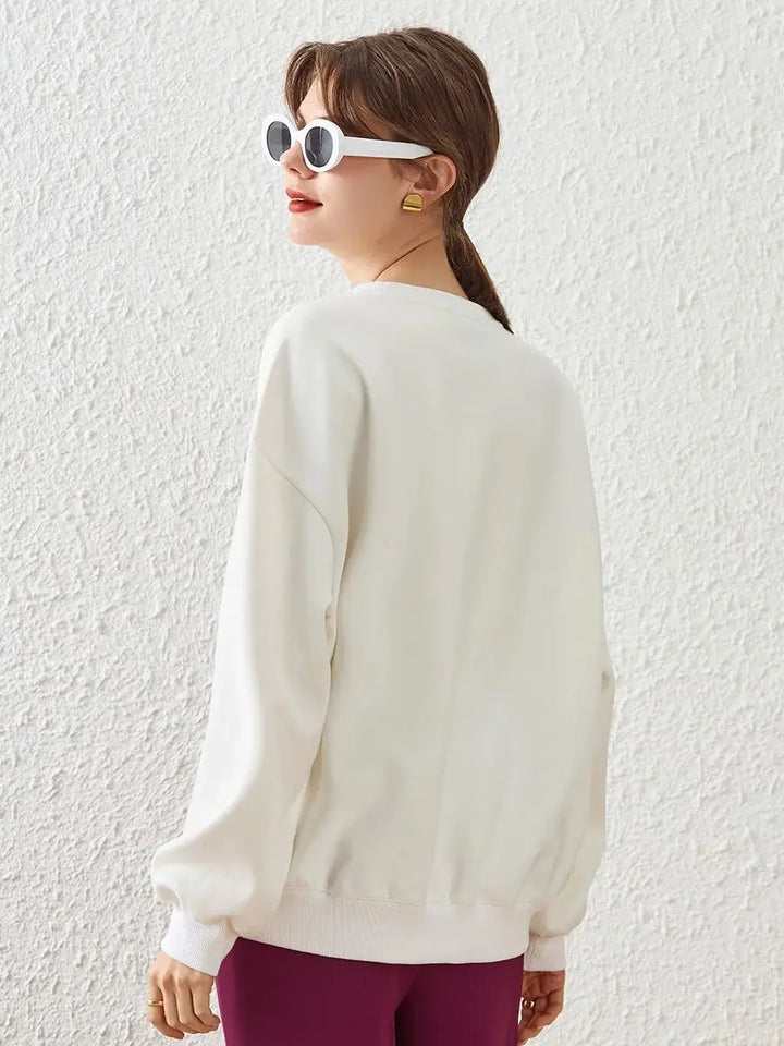 Letter Webbing Casual Pullover Tops