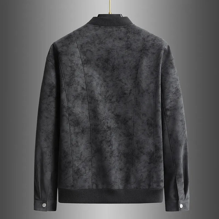 High-End Faux Suede Leather Jacket