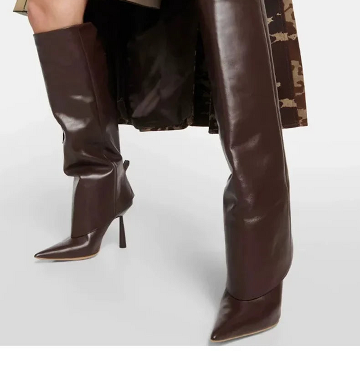 Loose Tube Knee-High Boots