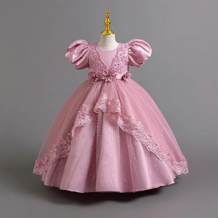 Flower Bow Princess Party Dress