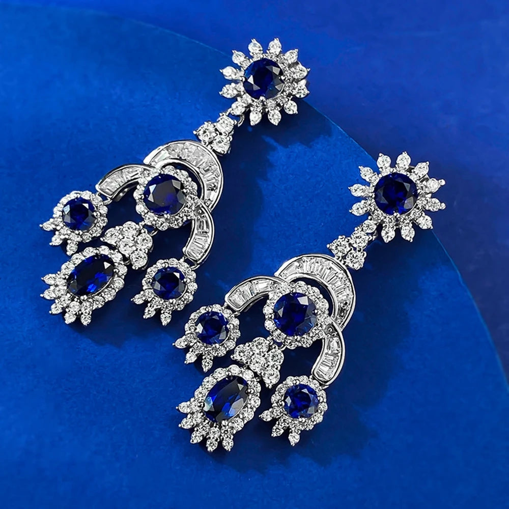 Exquisite Sapphire Ruby Earrings