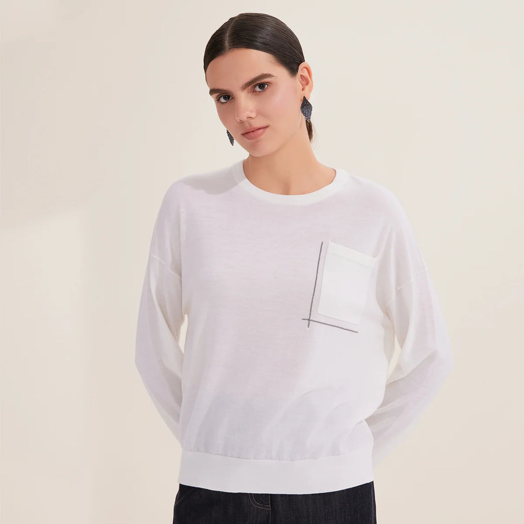 Casual Merino Wool Crew Neck Sweater