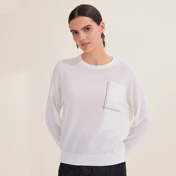 Casual Merino Wool Crew Neck Sweater