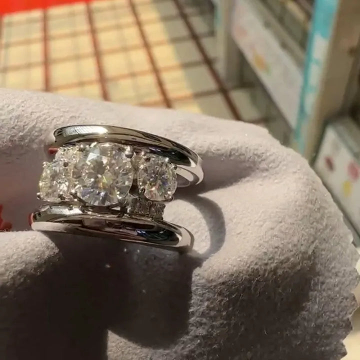 Timeless Silver Moissanite Ring