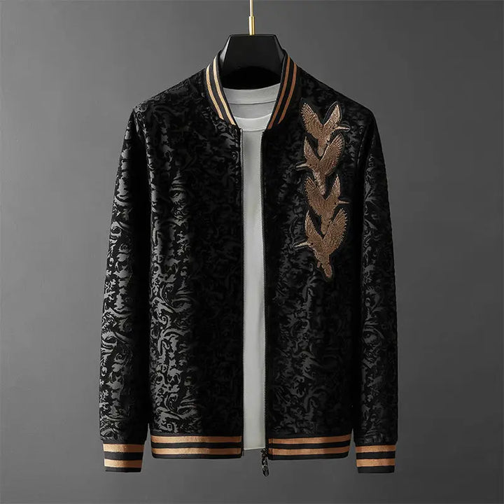 Stylish Embroidery Men's Cardigan Suit