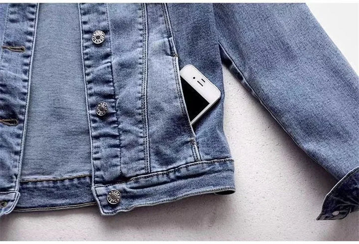 Vintage Long Sleeve Autumn Denim Jacket