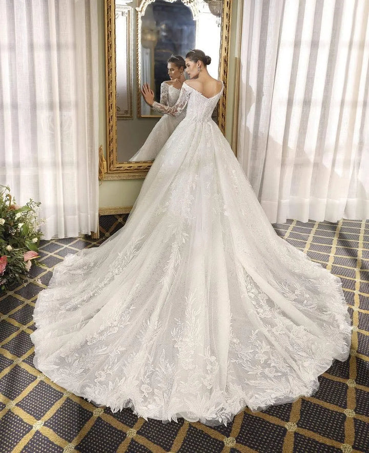Exquisite Applique Princess Bridal Couture