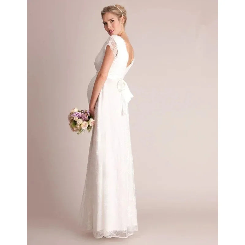 Gorgeous White Lace Maternity Dress