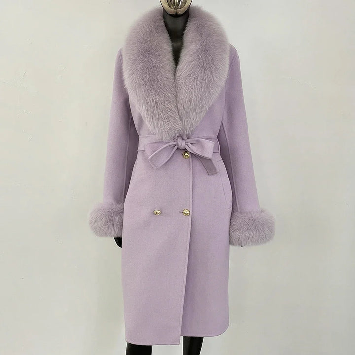 Comfortable Wool Cashmere Long Coat