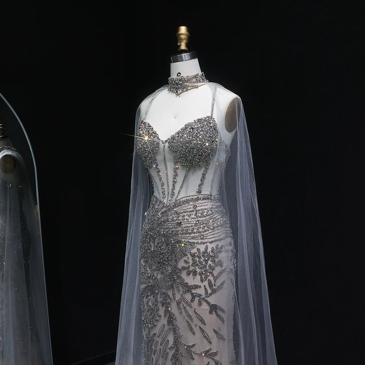 Modern Exquisite Beaded Arabic Evening Dress