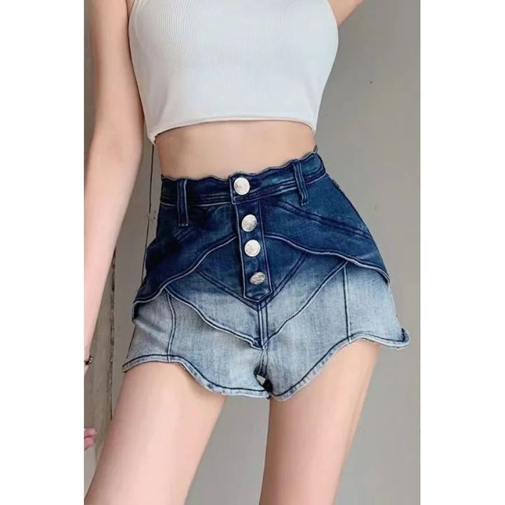 Refined Wide-leg Denim Shorts