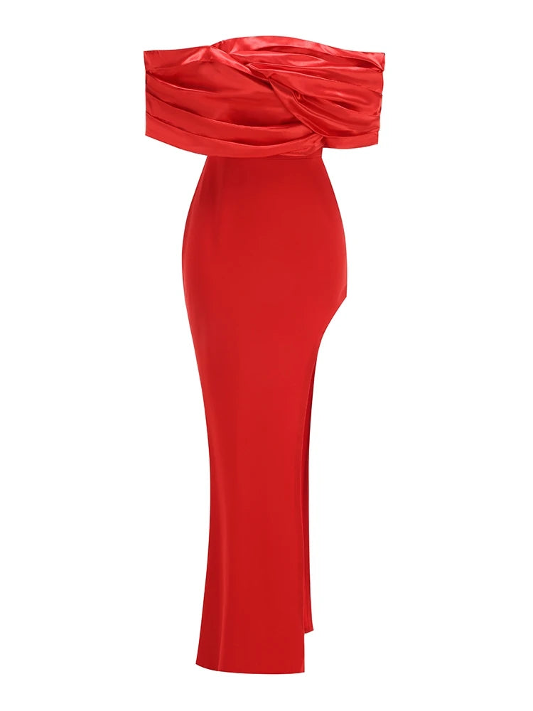 Ruffle Shoulders Dress