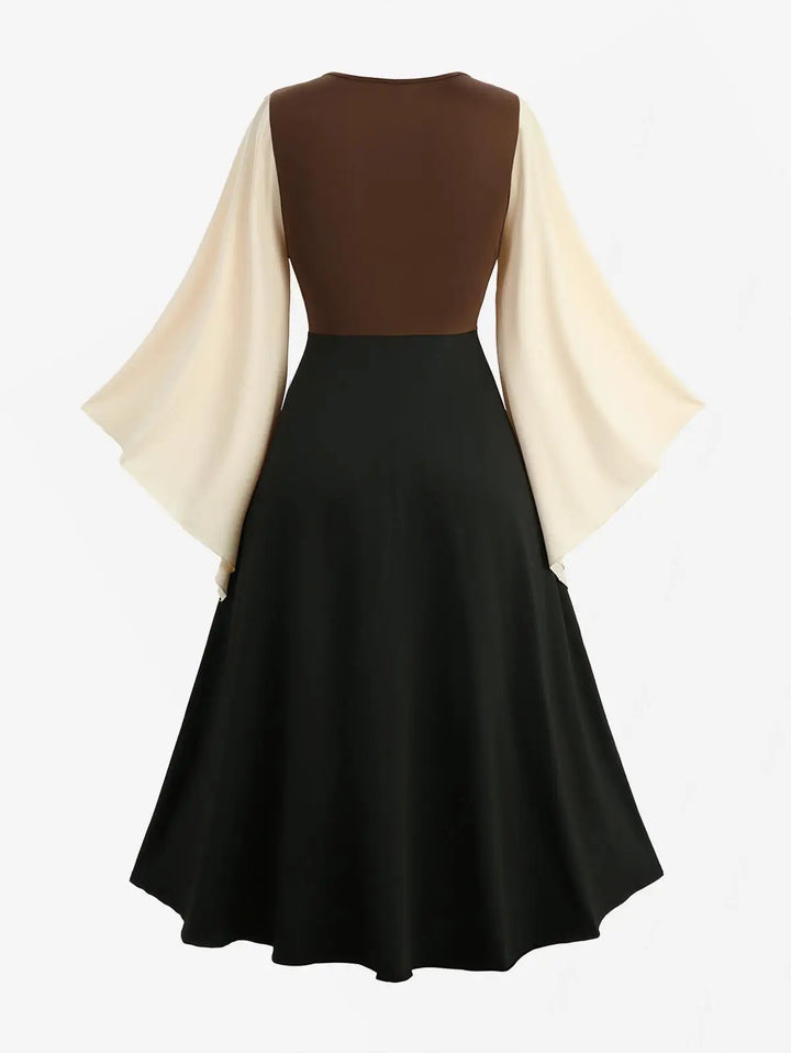 High-Class Flare Sleeves Formal Dress