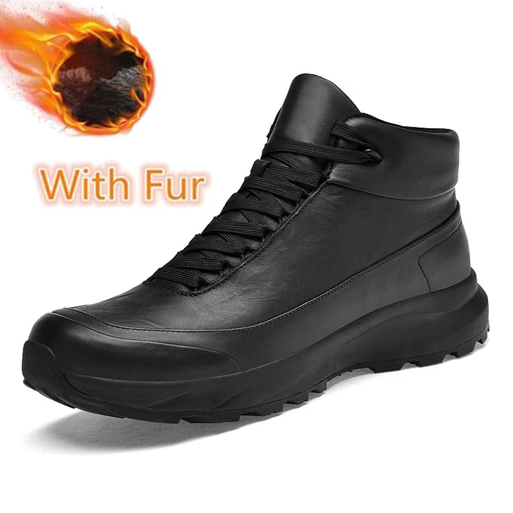 High-Top Lace-Up Casual Walking Boots