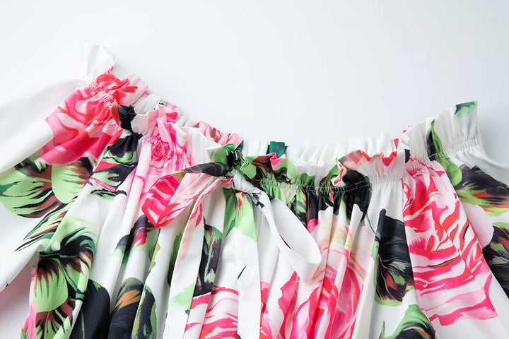 Charming Flowy Chiffon Midi Dress