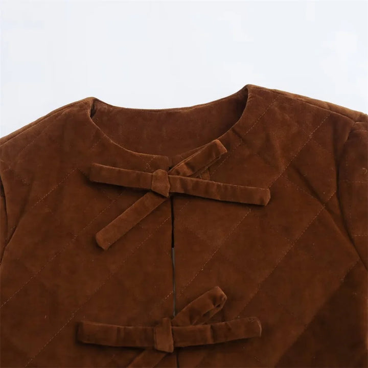 Delightful Bow Tie Short Coat