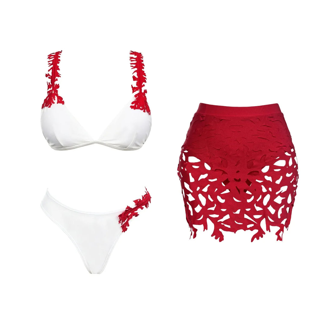 Stylish Hollow Laser Cut Bikini Set