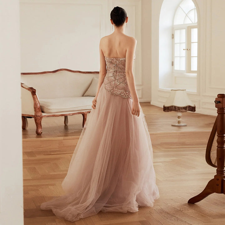 Stunning Beaded A-Line Prom Gown