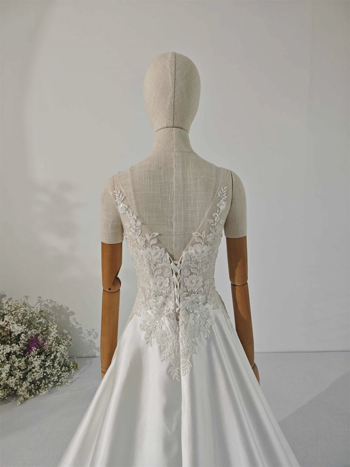 Sleek Satin A-Line Bridal Dress