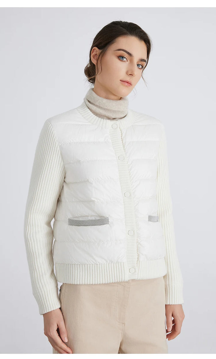 Premium Goose Down Spliced Coat