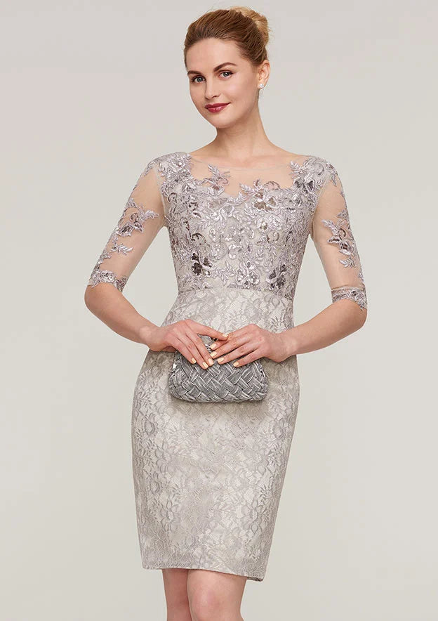 Light Half-sleeves Mother Of Bride Dress