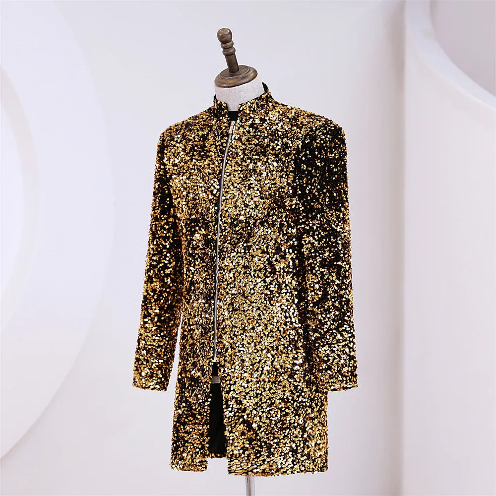 Glamorous Sequin Velvet Coat