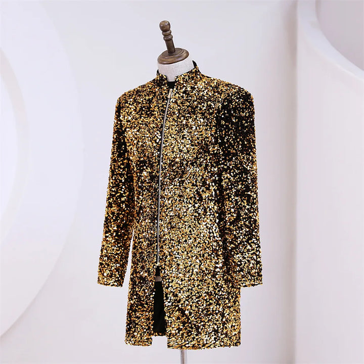 Glamorous Sequin Velvet Coat