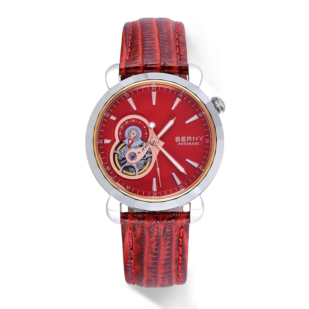 Sweet Sapphire Glass Mechanical Watch